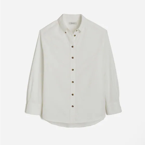 Madewell Women’s Oversized Button-Up Shirt in OxfordSize XS in White NWT